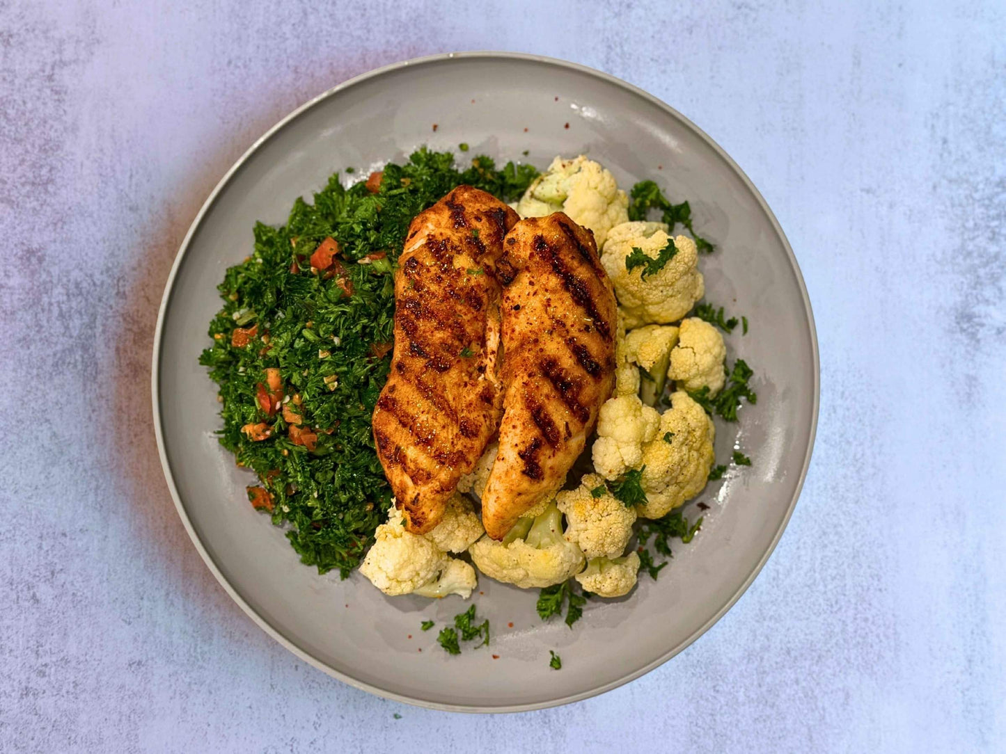 Cajun Chicken • Cauliflower • Kale Tabouli